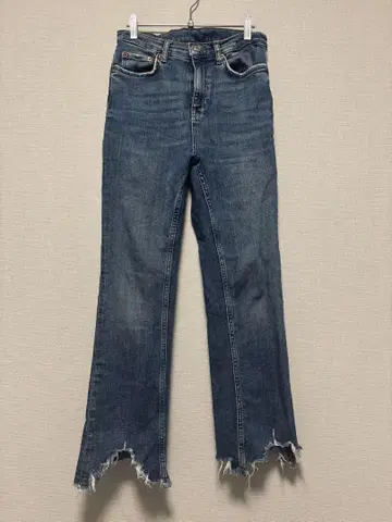 ZARA 프린지 스트레이트 데님 M