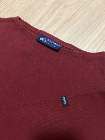 새상품급 세인트 제임스 바스크 셔츠 크림슨 T4