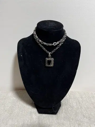로얄오더 스퀘어 목걸이 오닉스 블랙