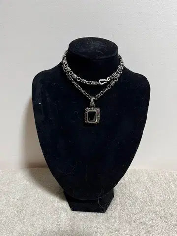 로얄오더 스퀘어 목걸이 오닉스 블랙