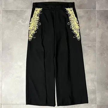 Christian dada embroidery wide slacks