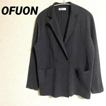 OFUON 다크 그레이 더블 버튼 자켓 사이즈 38 가을 겨울 코디