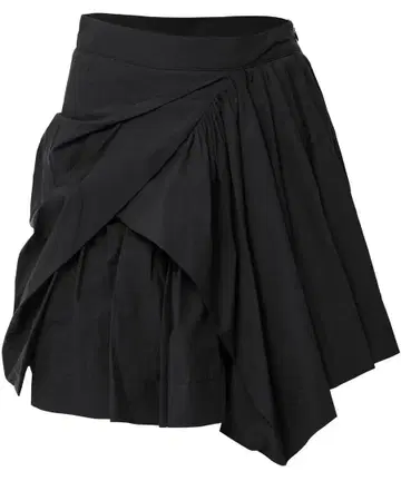 새상품급 Asymmetrical Draped Layered Skirt
