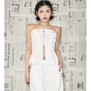 Darich 지퍼 디자인 코튼 베어탑