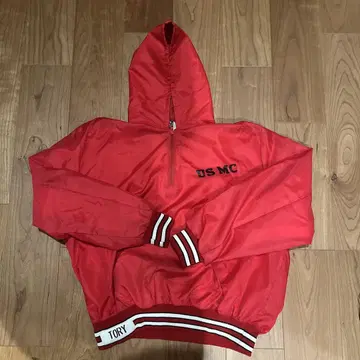 80s USMC 나일론 자켓 하프 지퍼 XL maid in usa