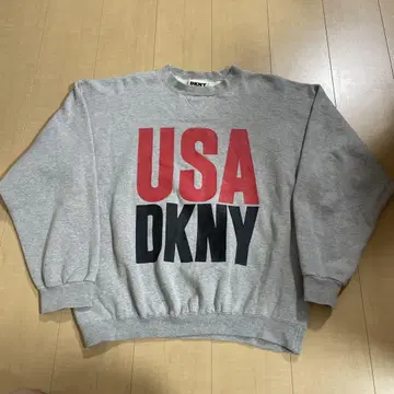 DKNY 90s USA제 앞V 빅 로고 프린트 맨투맨 트레이닝복