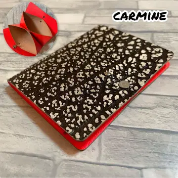 미사용 carmine 카마인 카드 케이스 rhino 라이노 가죽