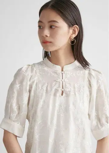 LILY BROWN 오리엔탈 자수 차이나 상의 one size