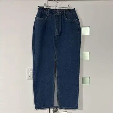 미사용 SUREVA JEANS 다크 데님 타이트 스커트 프론트 슬릿