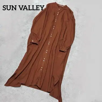 SUN VALLEY 코튼 100% 롱 셔츠 원피스