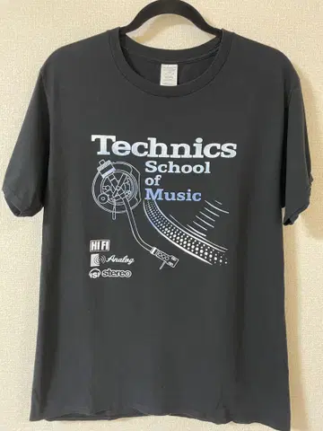 Technics 로고 셔츠 블랙