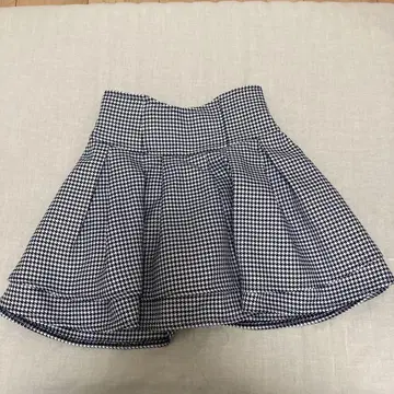 미셸 마카롱 슬림 레그 스커트 하운드투스 체크 패턴