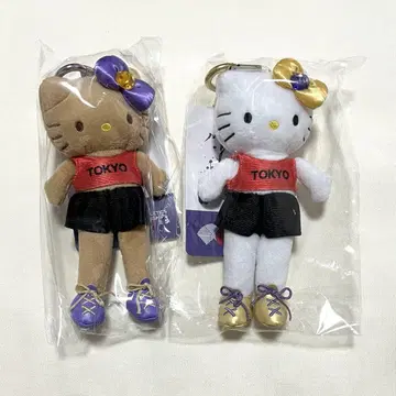 일본 한정판 세계 육상 콜라보 헬로키티 키티 마스코트 키링