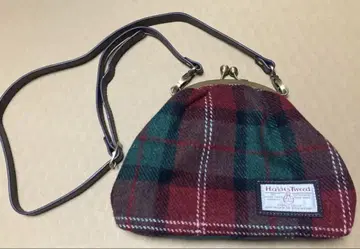 Harris Tweed 가마구치 숄더백 체크 무늬
