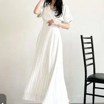 RESEXXY 카슈쿨 셔츠 원피스 스트라이프 리젝시