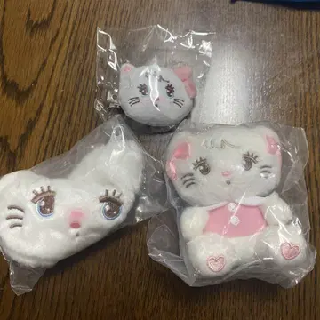 mikko 무스 가챠 앞머리 클립 봉제 인형 파우치 마스코트 3종