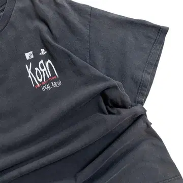 90s Korn 밴드 티셔츠 블랙 XL 사이즈