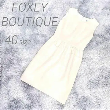 [새상품급] FOXEY BOUTIQUE 슬리브리스 원피스 화이트 40