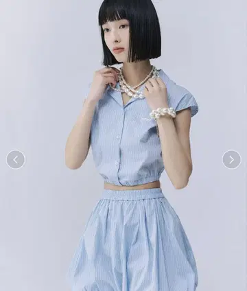 EMIY iSTORE 비주트림 셔츠 셋업 에이미