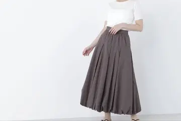 NATURAL BEAUTY BASIC 절개 턱 벌룬 스커트