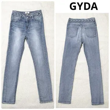 컨디션 최상 GYDA 하이웨스트 레이스업 스키니 데님