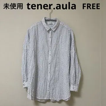 tener.aula 테넬 미사용 도트 무늬 긴팔 셔츠
