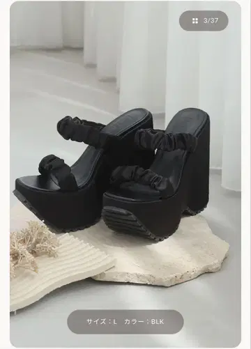 [ Darich ] 플랫폼 샌들 블랙