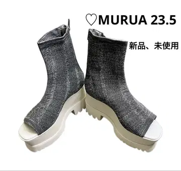 MURUA 자카드 부츠 플랫폼 밑창과 오픈 샌들