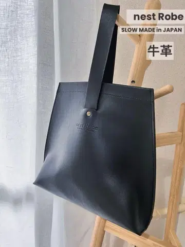 새상품급 네스트로브 원 핸들 백 가죽 일본제 블랙