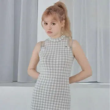 andmary 데이지 니트 드레스 그레이