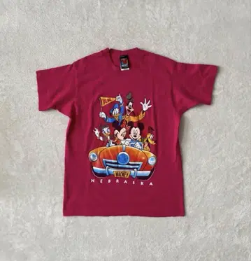 90s Disney TEE USA제 핑크 M 구제 의류