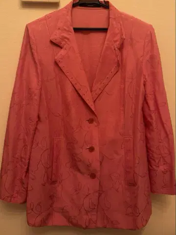 LEONARD FASHION 핑크 테일러드 자켓 9R