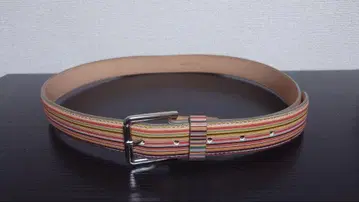Paul Smith 스트라이프 가죽 벨트 M