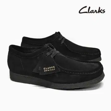 Clarks originals 왈라비 블랙 스웨이드 신발