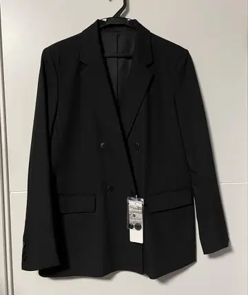 유니클로 더블 자켓 블랙 M 미사용 새상품 택 포함