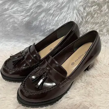 [ 새상품급 ] 마제스틱 레곤 태슬 로퍼 S 사이즈 23cm 상당 브라운