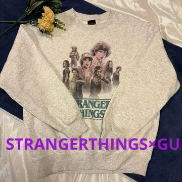 STRANGERTHINGS x GU 헤비 웨이트 맨투맨 M
