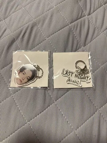 아사히 얼굴 아크릴 키링