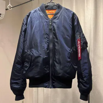 ALPHA INDUSTRIES MA-1 플라이트 자켓 네이비 M