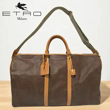 ETRO / 대용량 가죽 페이즐리 무늬 2WAY 보스턴 백 이탈리아제
