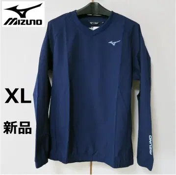 새상품 Mizuno 풀오버 셔츠 XL 네이비 미즈노