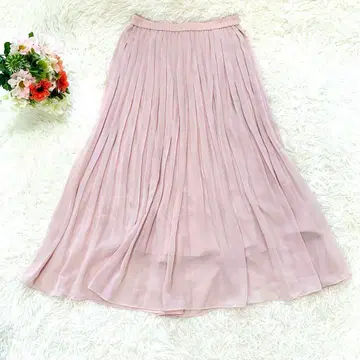 유니클로 UNIQLO 플리츠 스커트 허리밴딩 파스텔