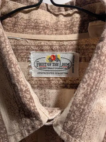 Fruit of the Loom 스트라이프 긴팔 셔츠 빈티지 70s