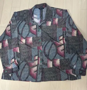 Ladies Fashion 긴팔 셔츠 80s 90s 삼각형 택
