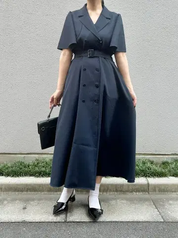 트렌치코트 드레스 원피스 네이비