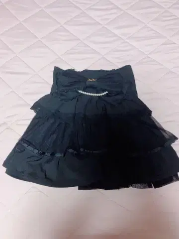 LIZLISA 정품 빅 리본 캉캉 스커트 프릴 블랙