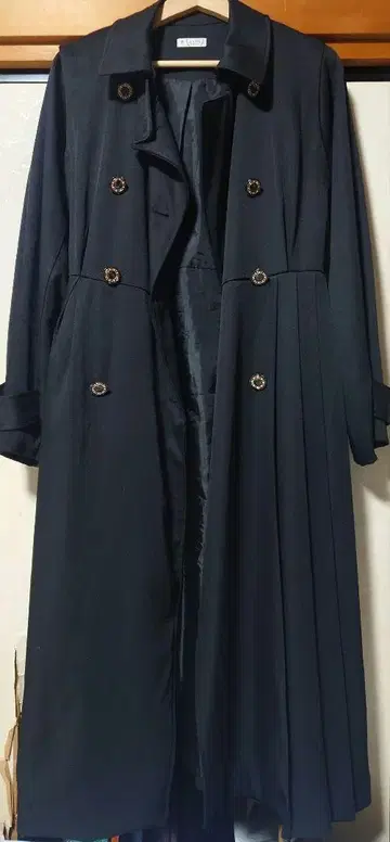 axes femme 블랙 롱 코트