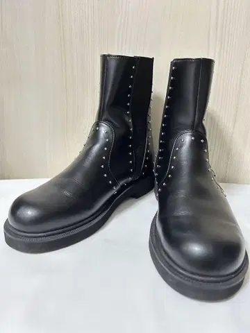 치랸 스터드 사이드 고어 부츠 스무스 블랙 M 가죽