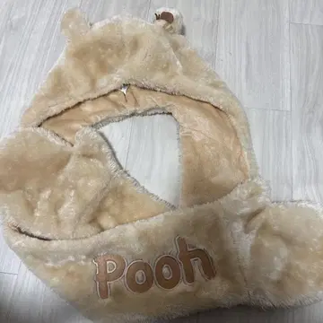 푸우 플리스 모자 베이지