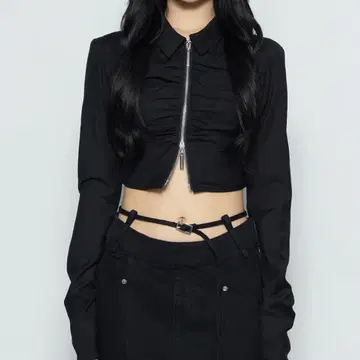 theredthread S w zip gather shirt
